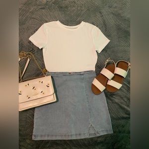 White crop top